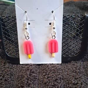 Pink Popsicle Dangle Earrings